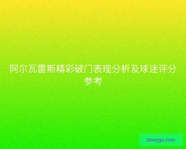 阿尔瓦雷斯精彩破门表现分析及球迷评分参考