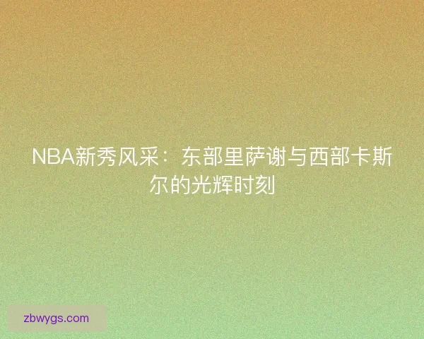 NBA新秀风采：东部里萨谢与西部卡斯尔的光辉时刻